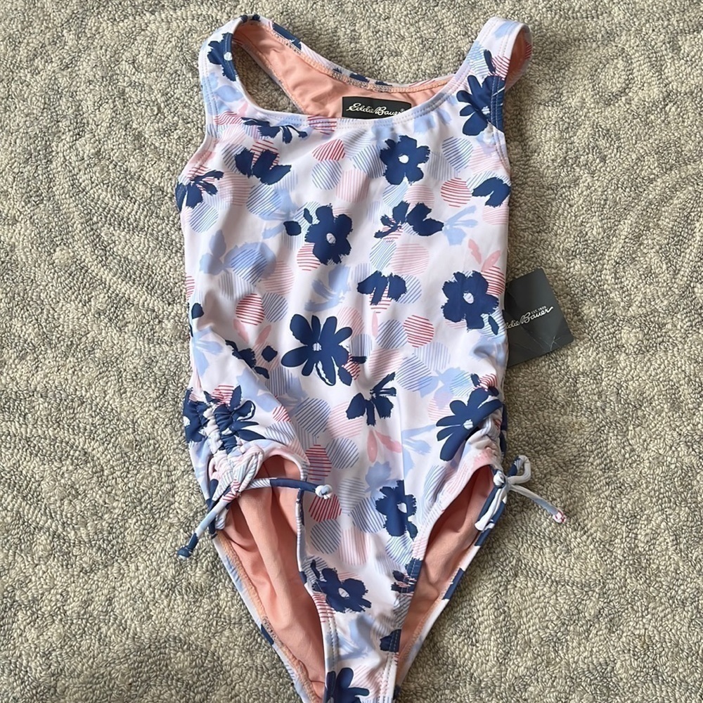 𝅺girls One Piece Bathing Suit Eddie Bauer Size Small